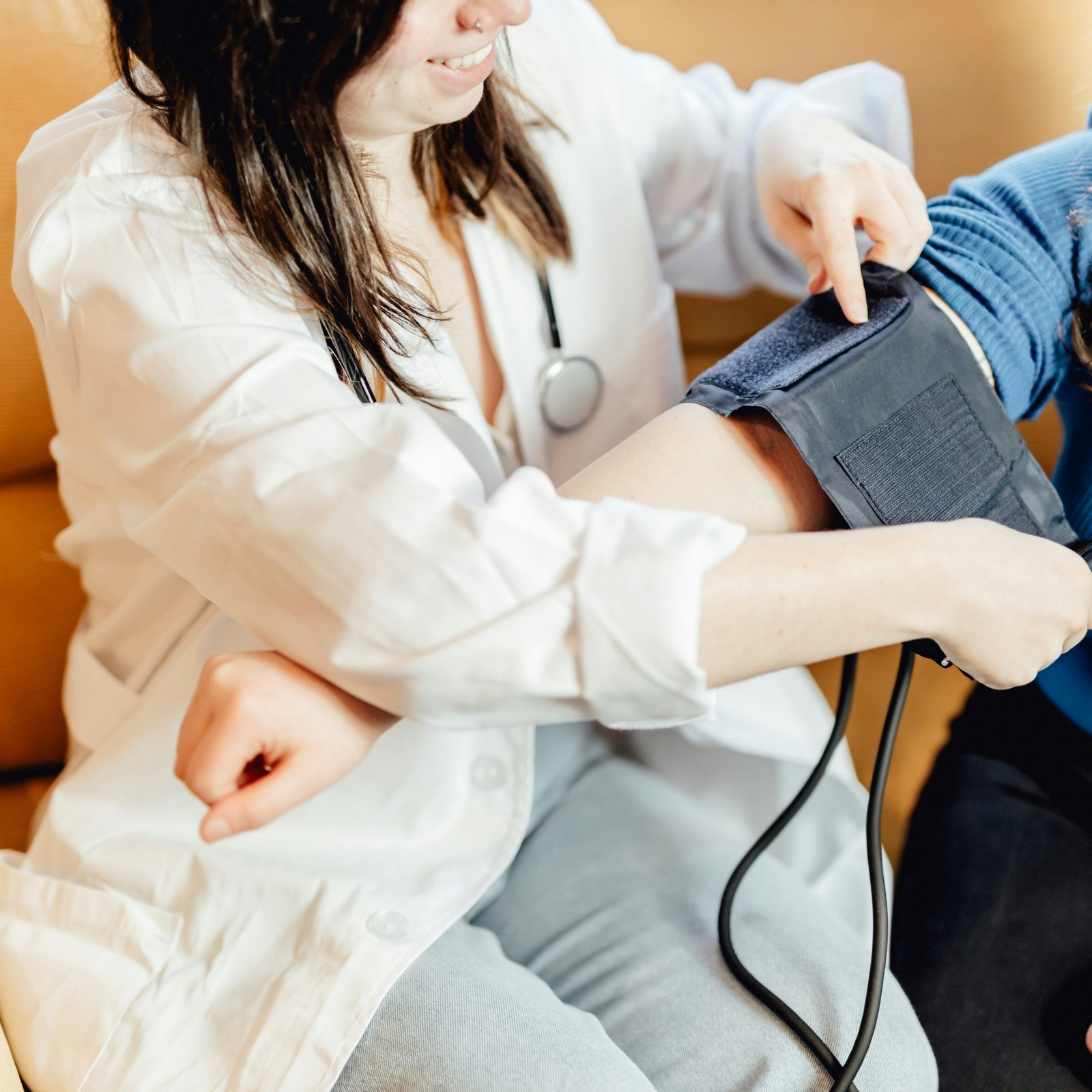 Doctor doing blood pressure